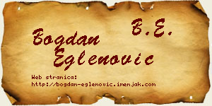 Bogdan Eglenović vizit kartica